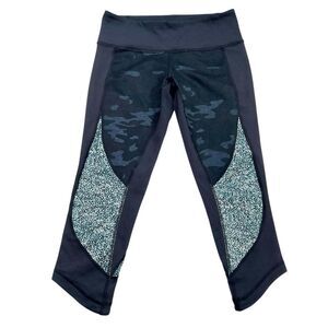 Lululemon Wunder Under Crop Leggings Womens 6 Navy Luon Athleisure Yoga Gym